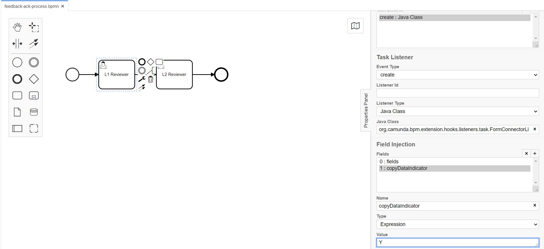 Form Connector listener Optional(copyDataIndicator) - Snapshot