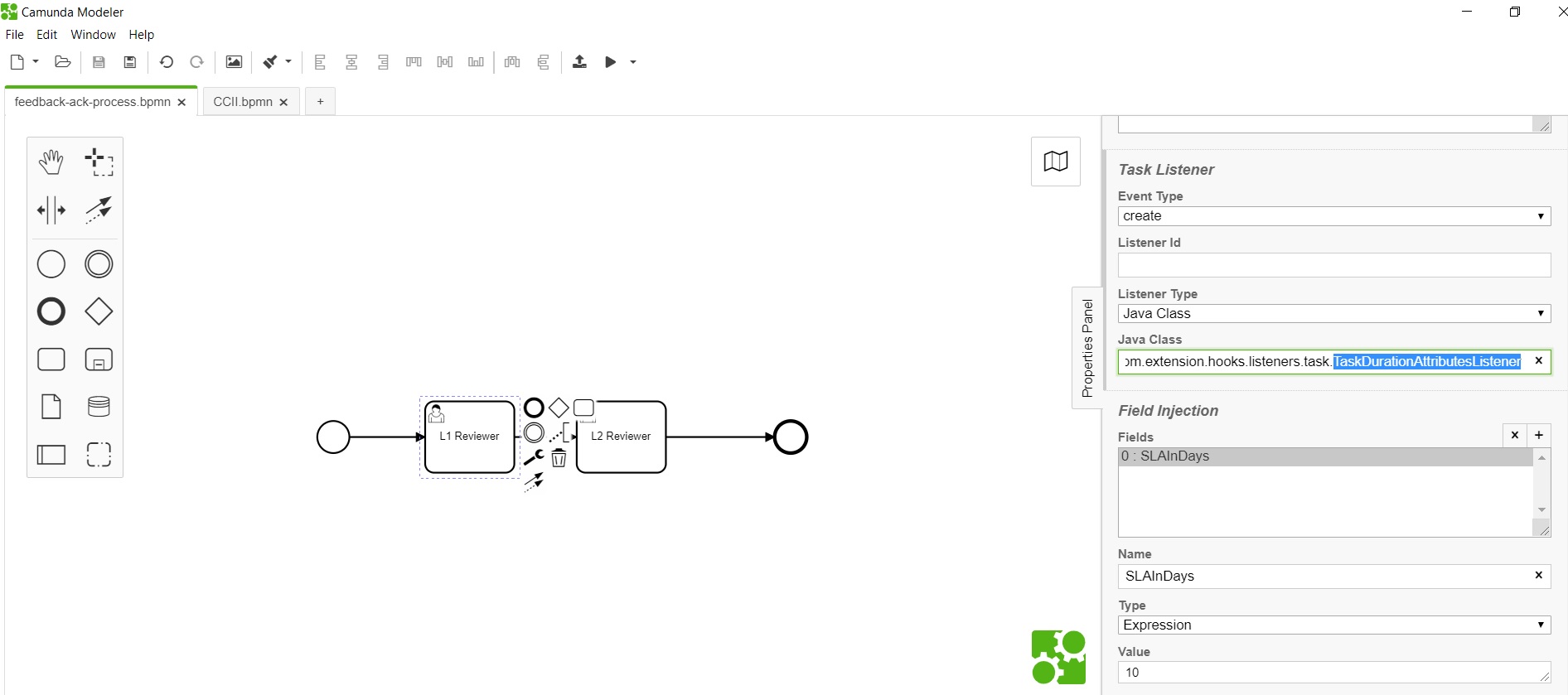 Task Duration Attributes listener - Snapshot