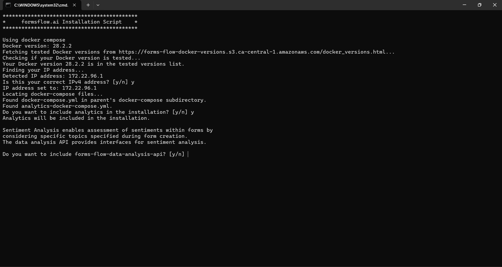 formsflow data analysis api prompt