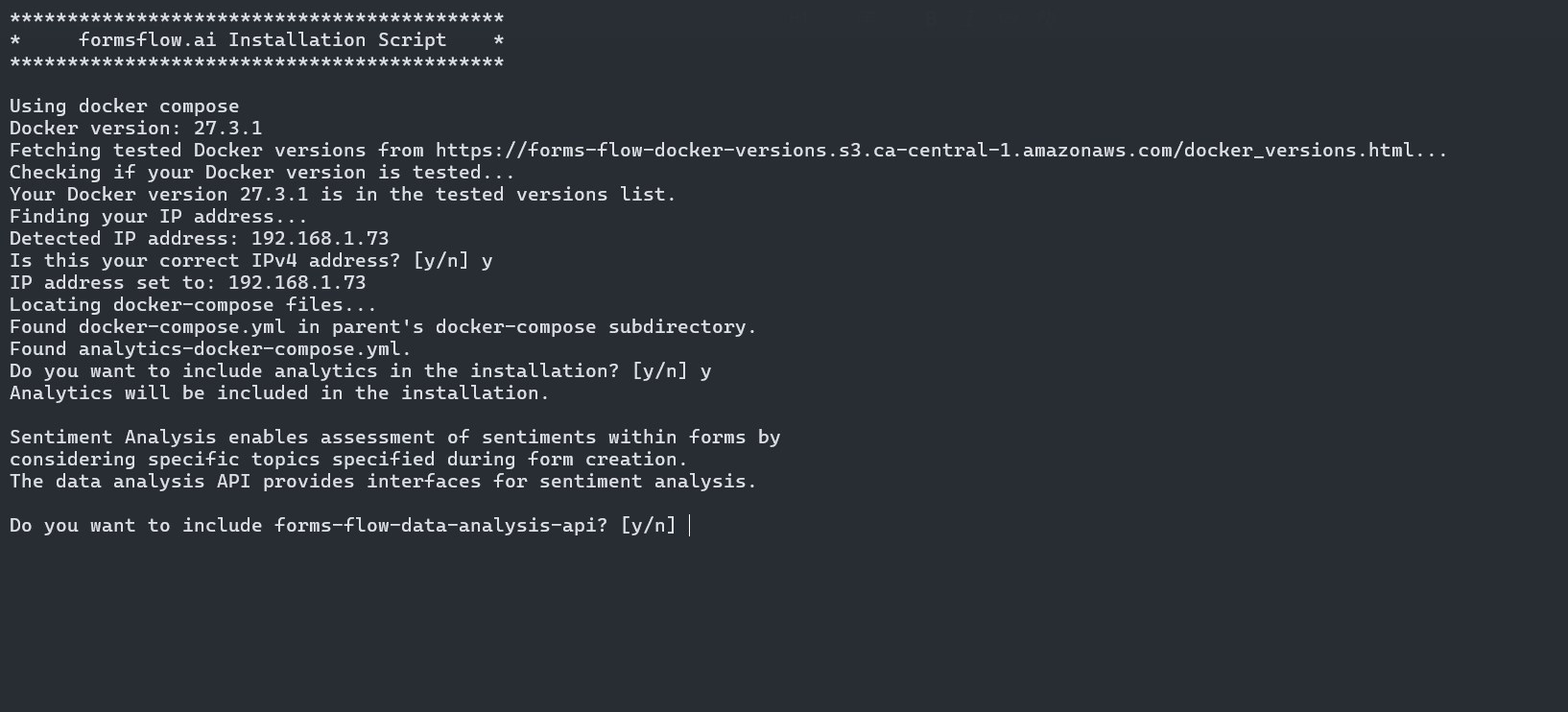 formsflow data analysis api prompt