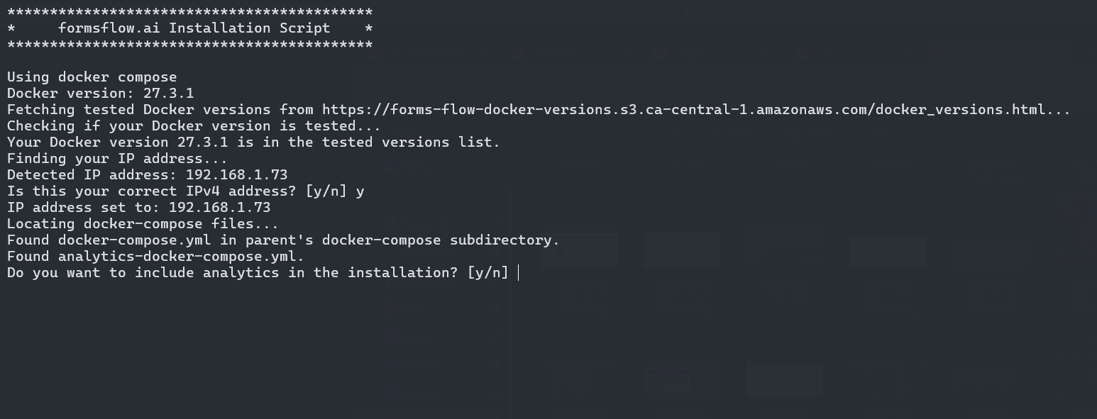 analytics installation prompt