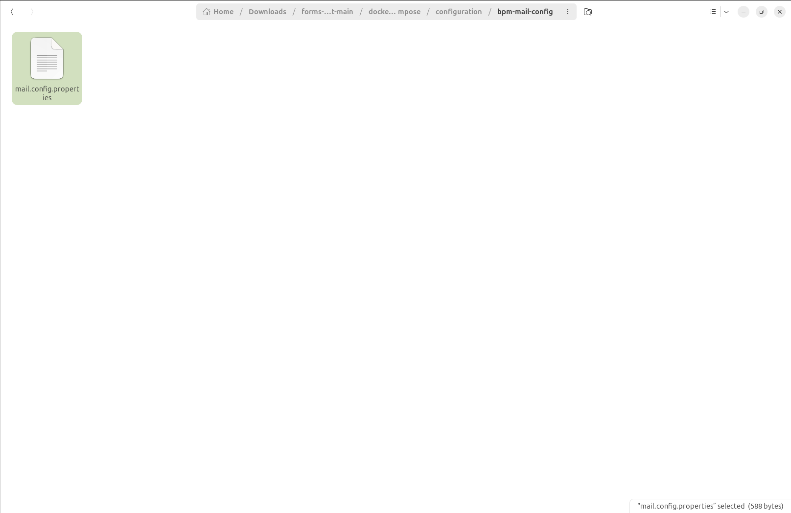 mail configuration file