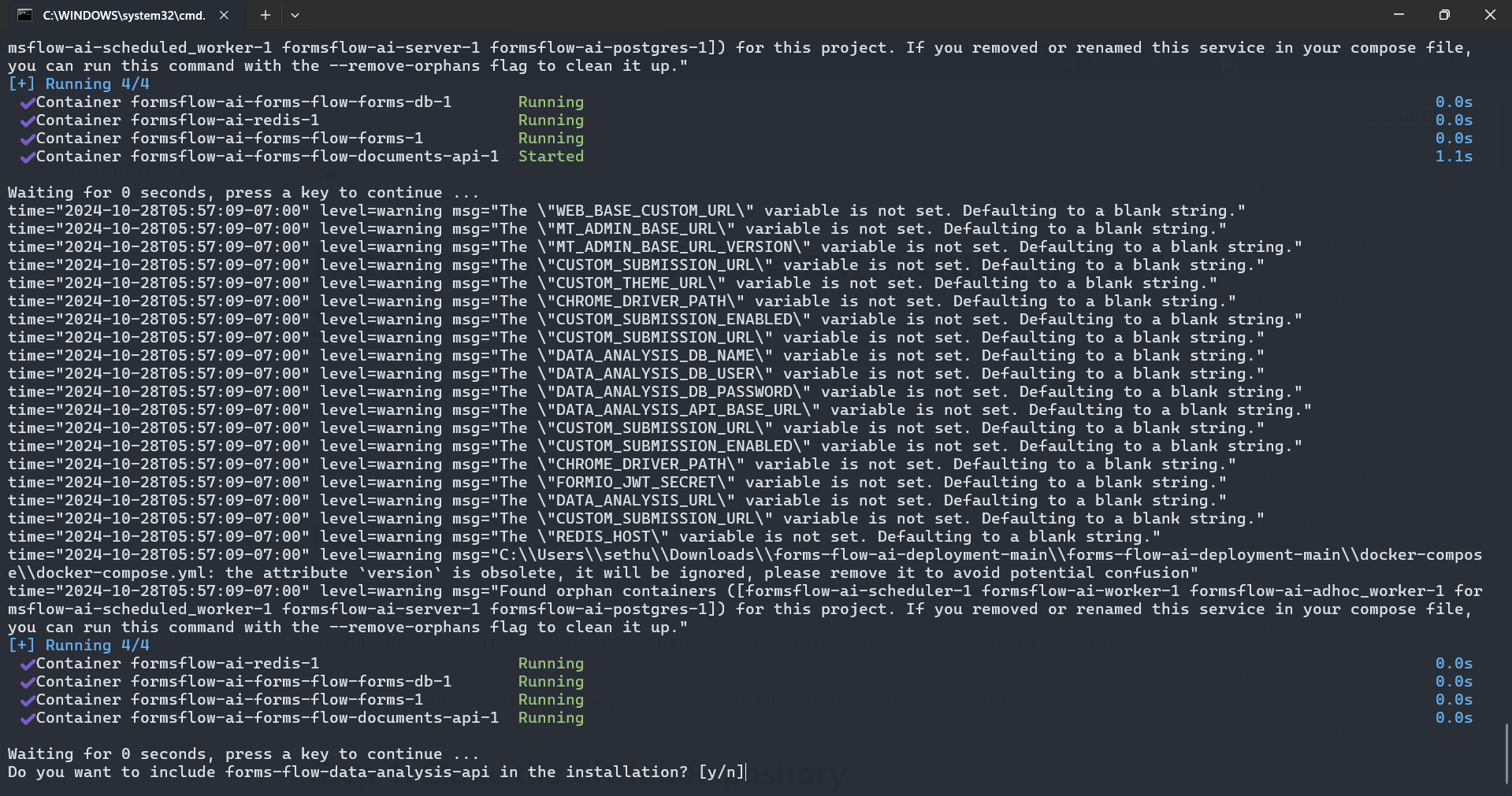 formsflow data analysis api prompt