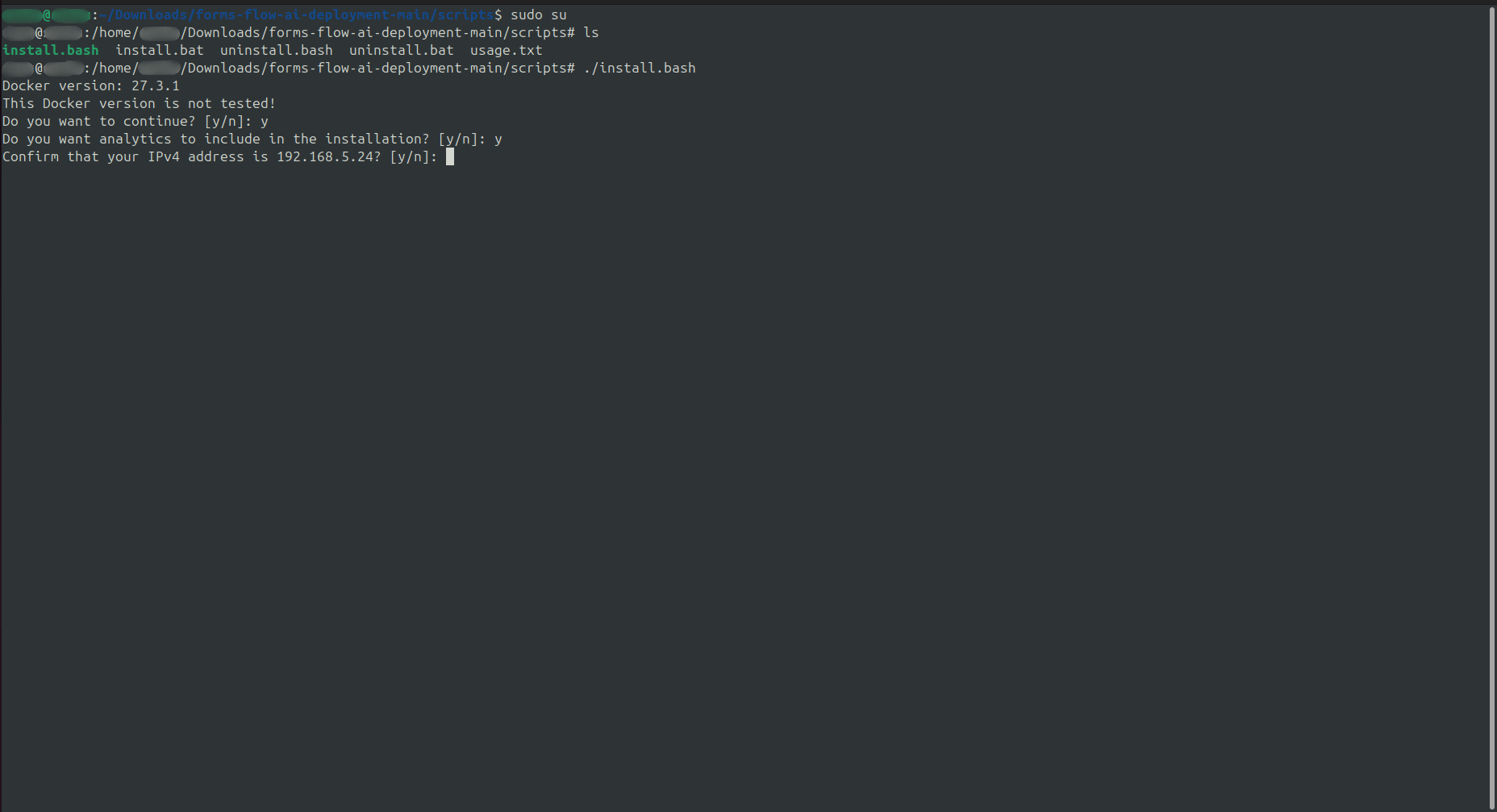 IP Address prompt