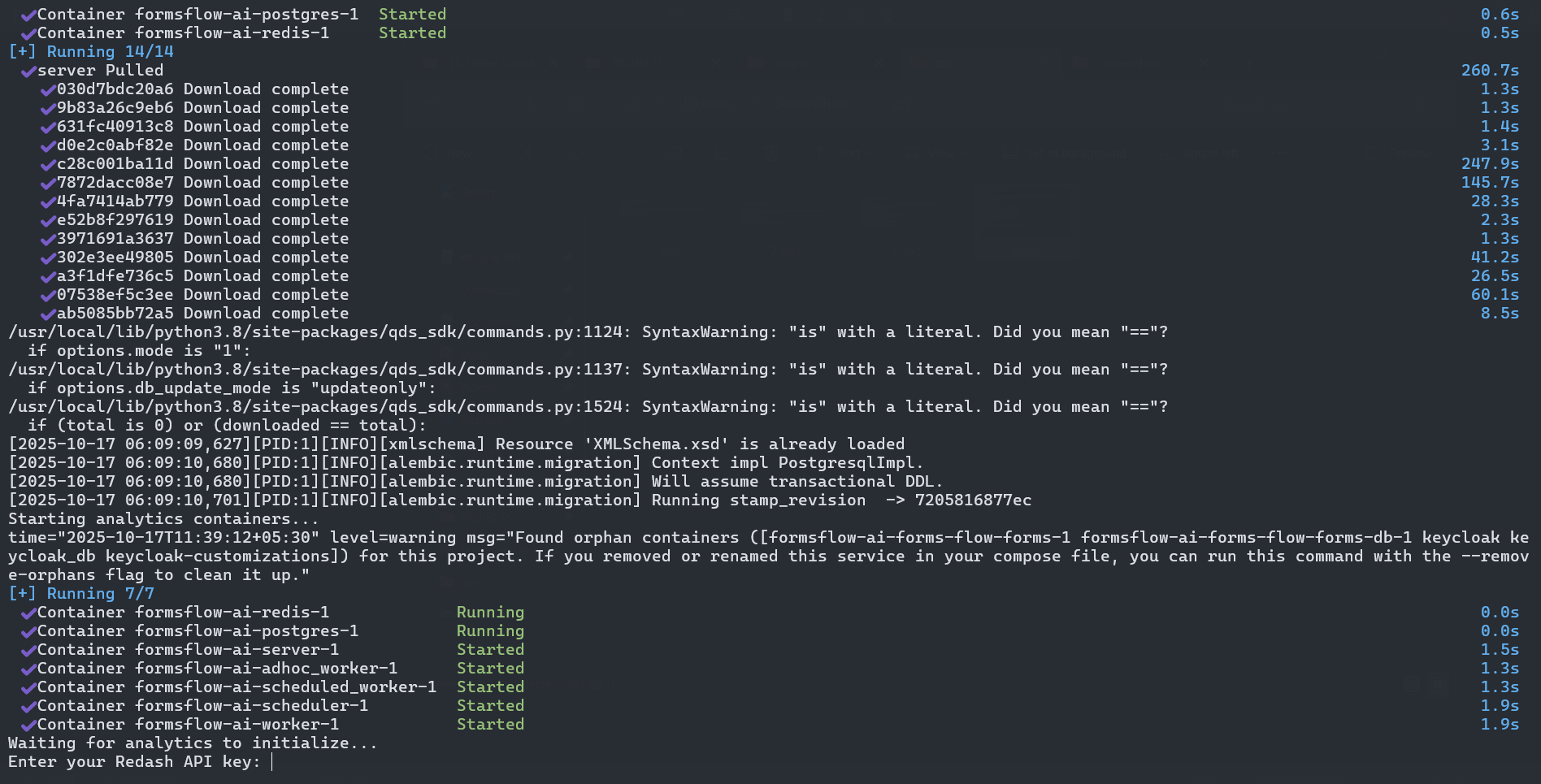 Redash API Key prompt